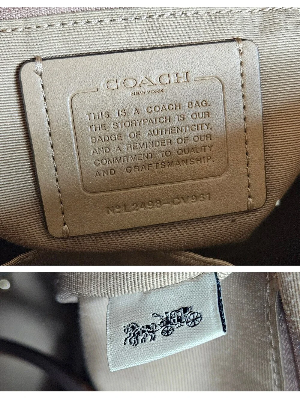 Coach Satchel OS Rowan Signature Canvas Crossbody Top Handle Gold Tan Brown